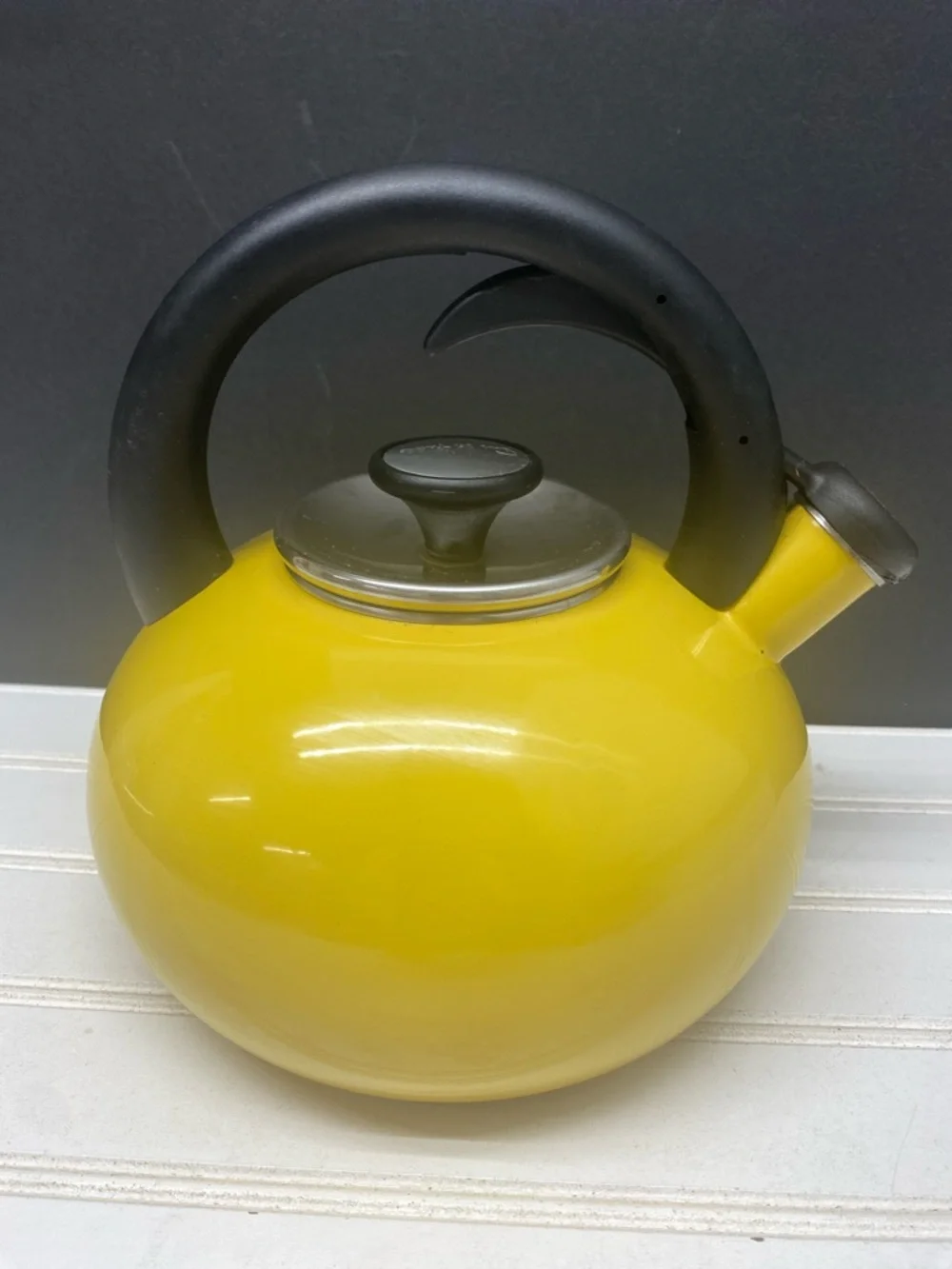 Sur La Table Yellow Round Stovetop Kettle